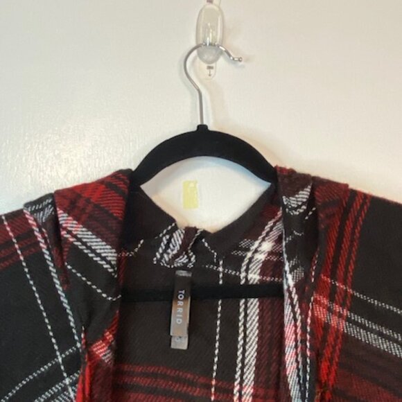 Torid black and red plaid poncho - Picture 8 of 11